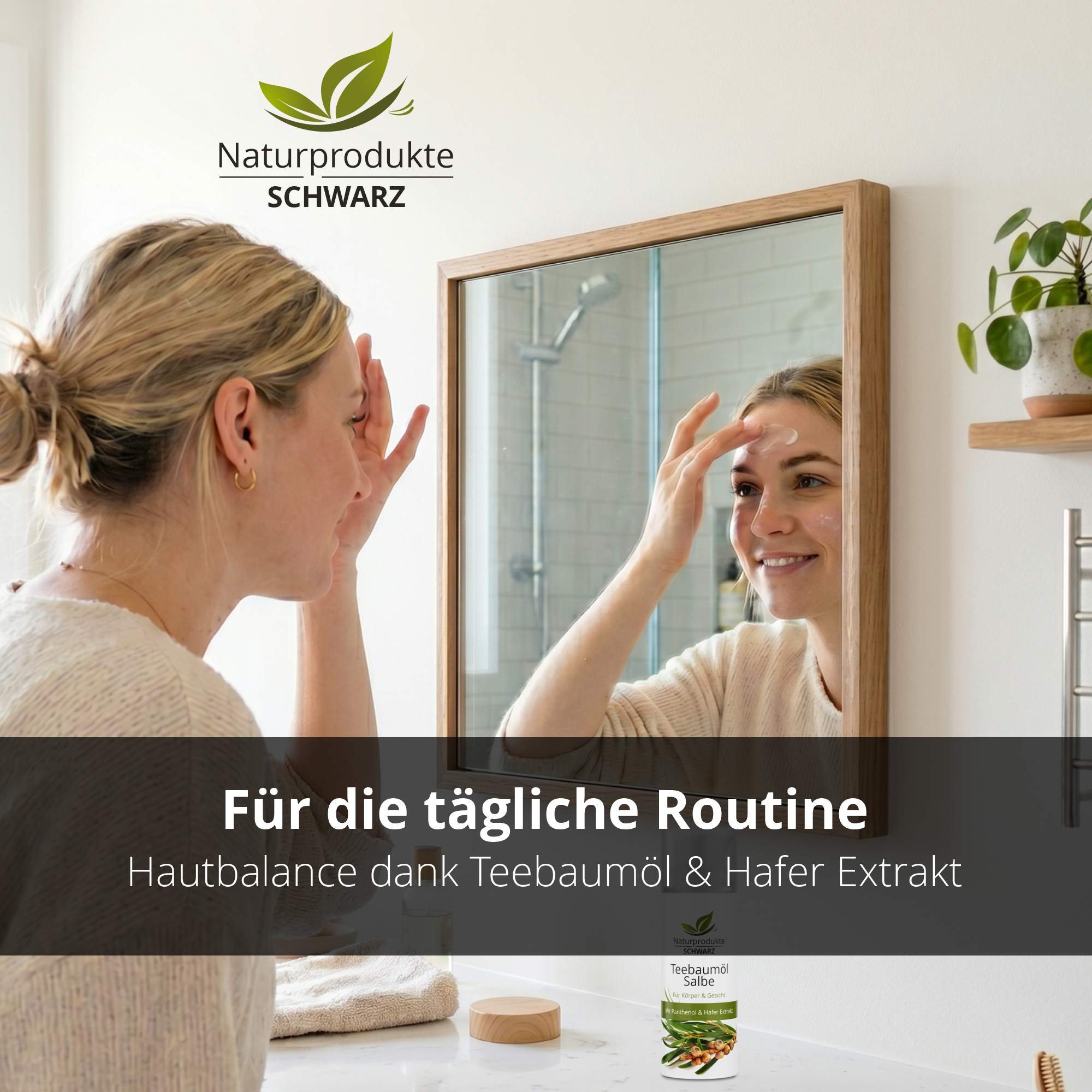 Teebaumölsalbe mit Panthenol und schwarzem Hafer Extrakt