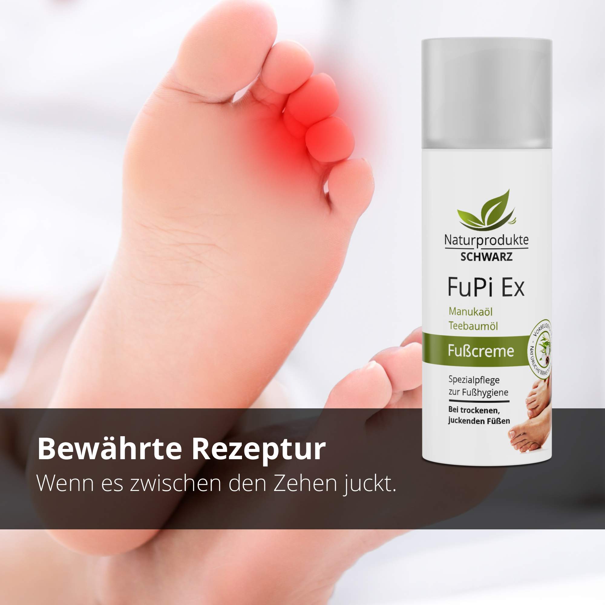 Fußpflege Set bei Fußpilz - FuPi Spray und FuPi Creme, 2-tlg.