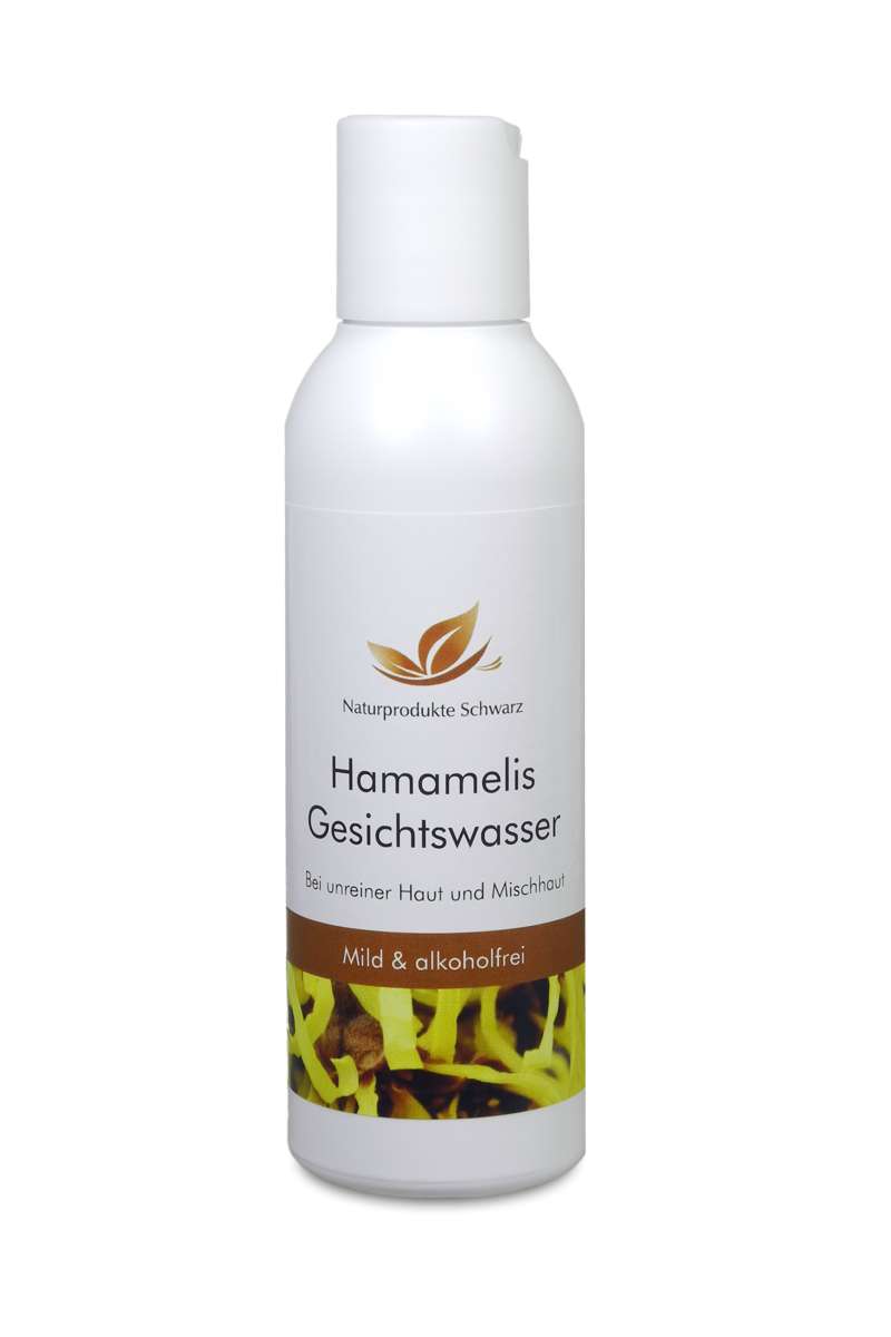Hamamelis-Gesichtswasser - ohne Alkohol, für unreine und fettige Haut