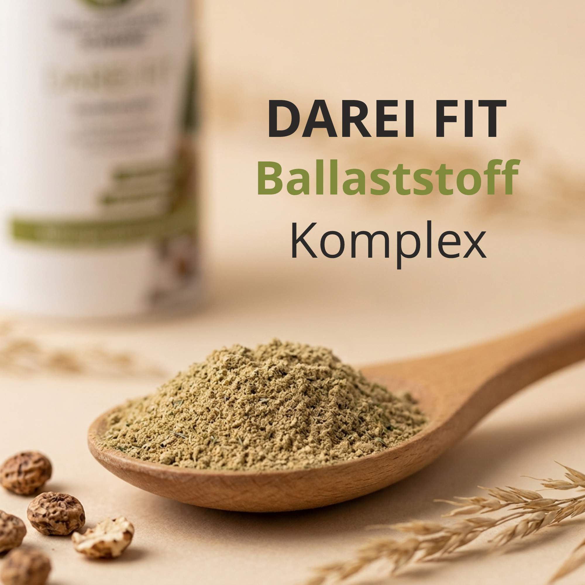 DAREI FIT - Erdmandel Darm-Komplex & Ballaststoffe mit Flohsamenschalen und Leinsamen