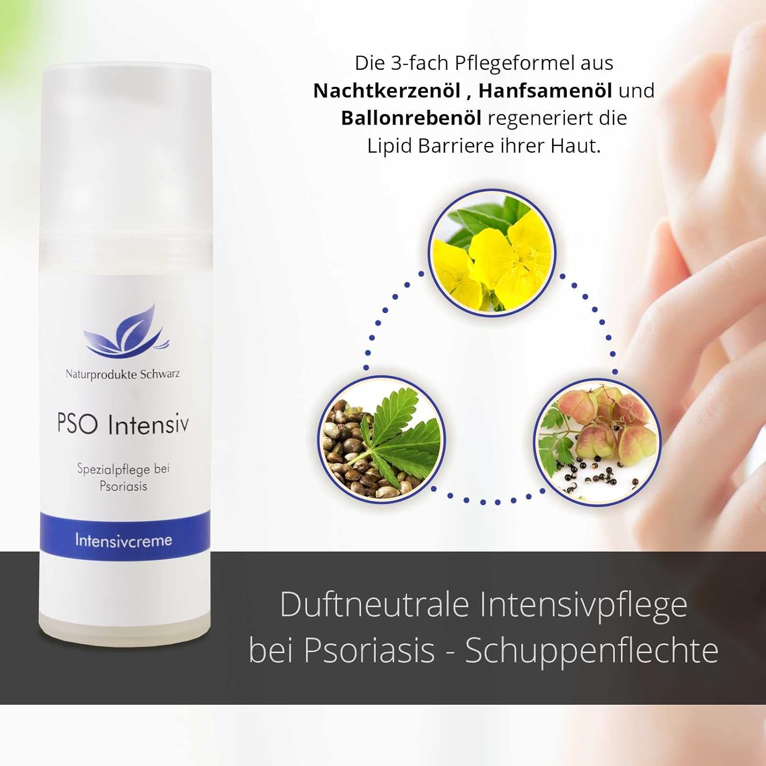 PSO Intensivcreme - Hautpflege bei Psoriasis, trockene Haut, 50ml