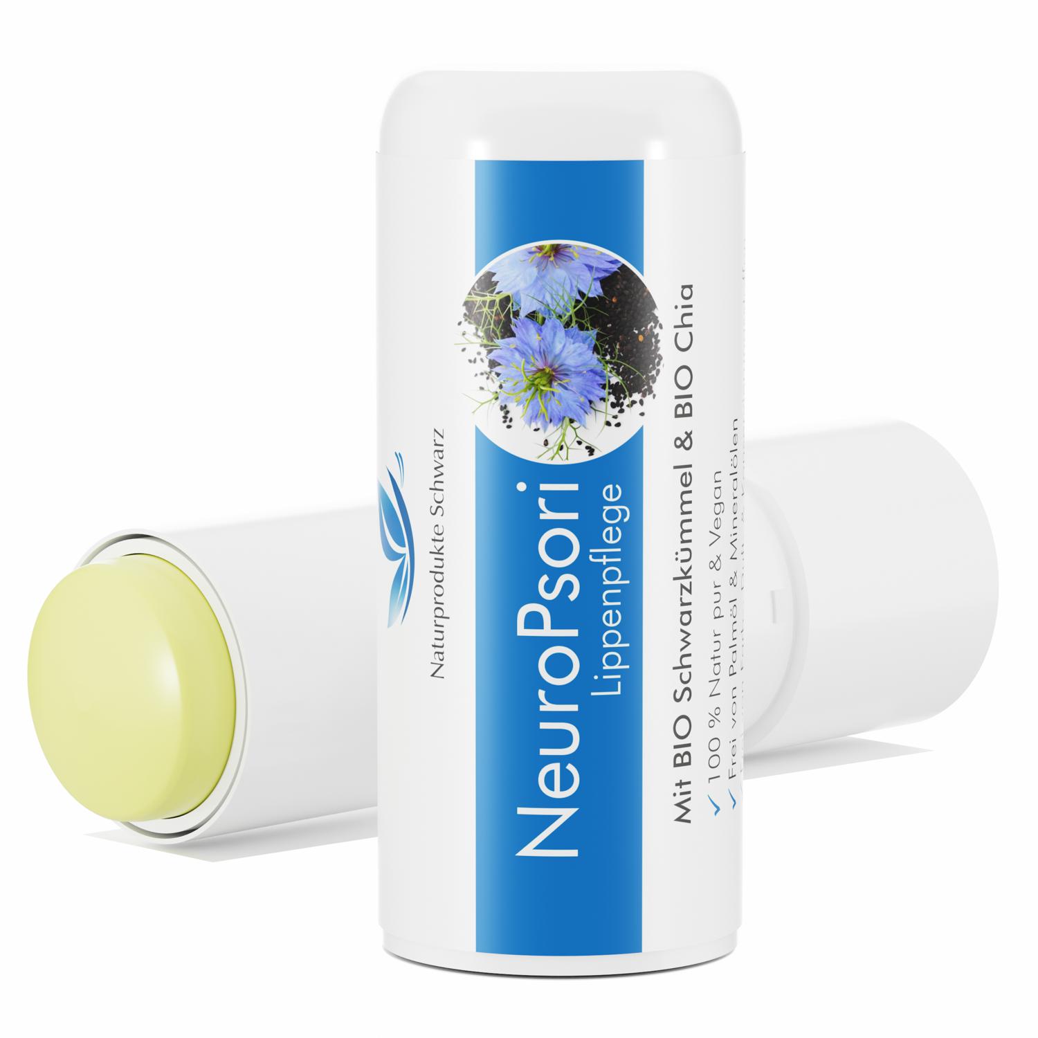 NeuroPsori Lippenpflege - Bei Neurodermitis und Psoriasis - Ohne Parfum - Ohne Mineralöl