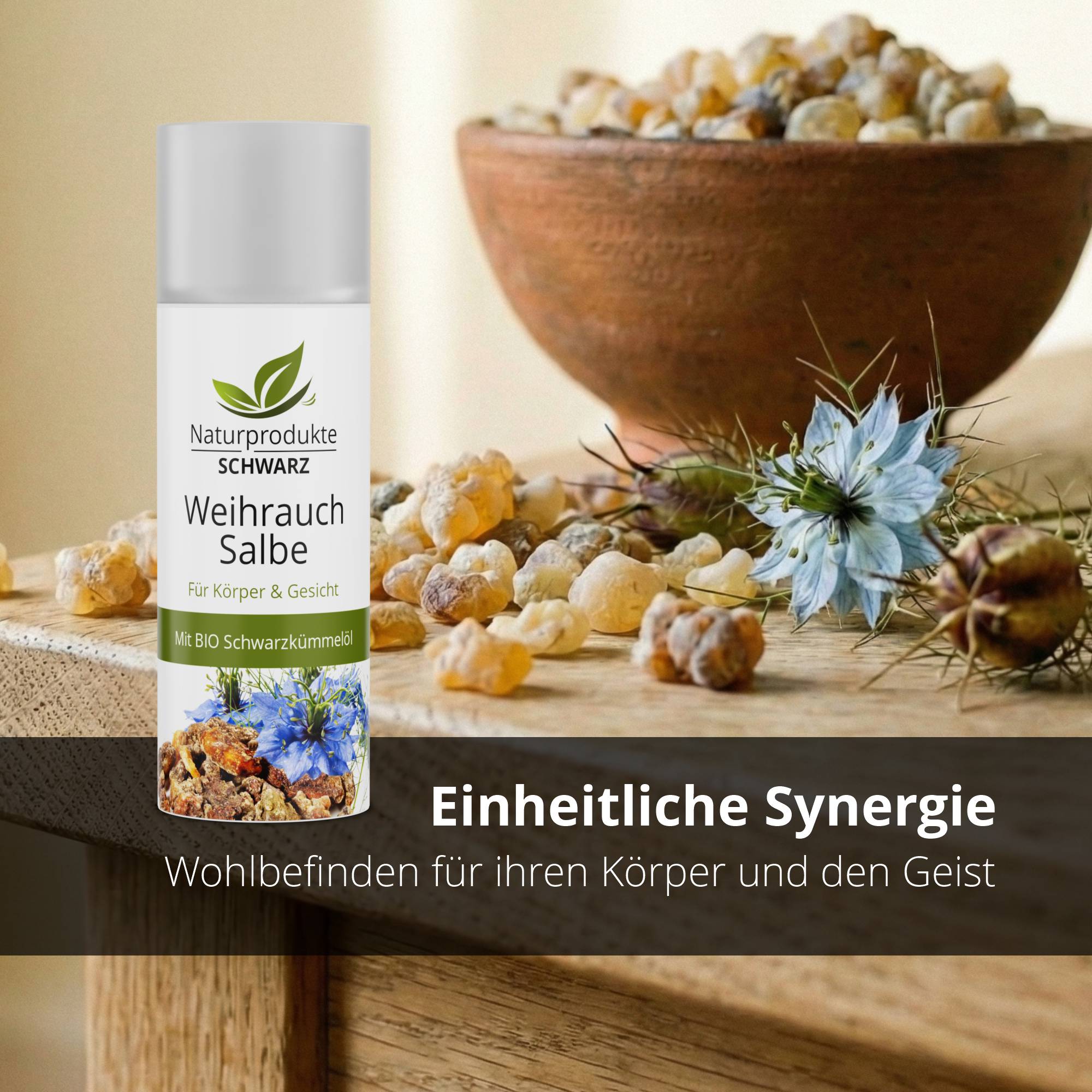 Weihrauchsalbe - Mit BIO Schwarzkümmelöl , Curcuma Longa und Weihrauchöl