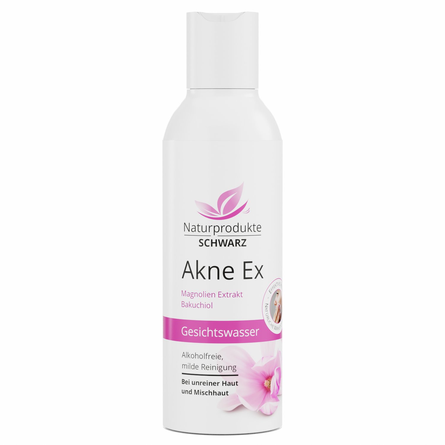 Akne Ex Gesichtswasser - Mit Magnolien Extrakt, Bakuchiol und Teebaumöl - Ohne Alkohol