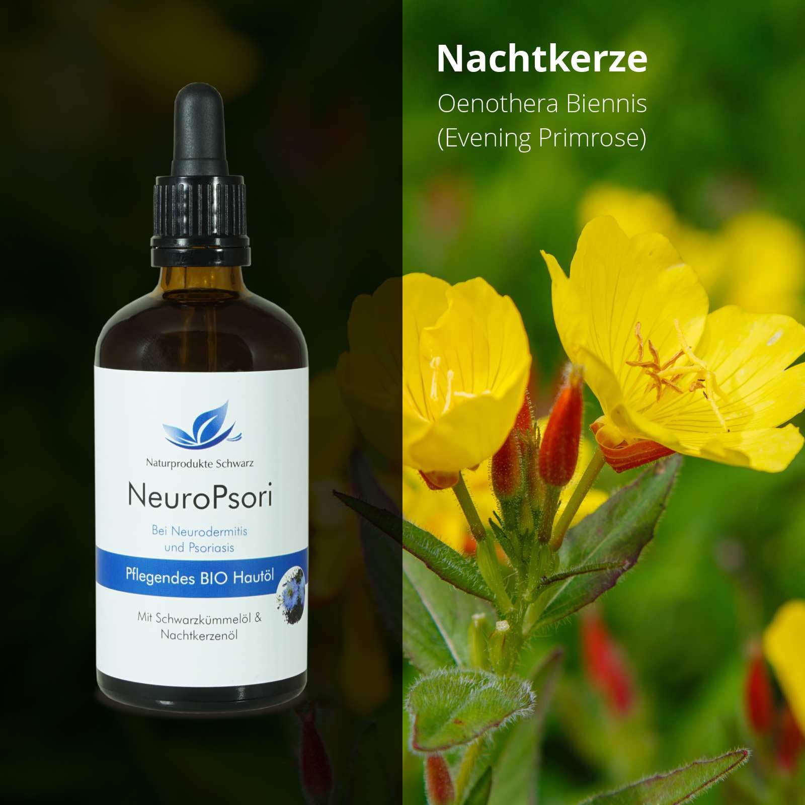 NeuroPsori BIO-Hautöl - mit Nachtkerzenöl, bei Neurodermitis und Schuppenflechte