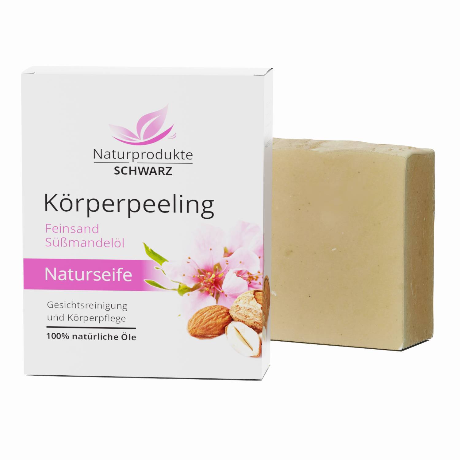 Peelingseife - handgemachte Naturseife mit Kakaobutter und Seesand