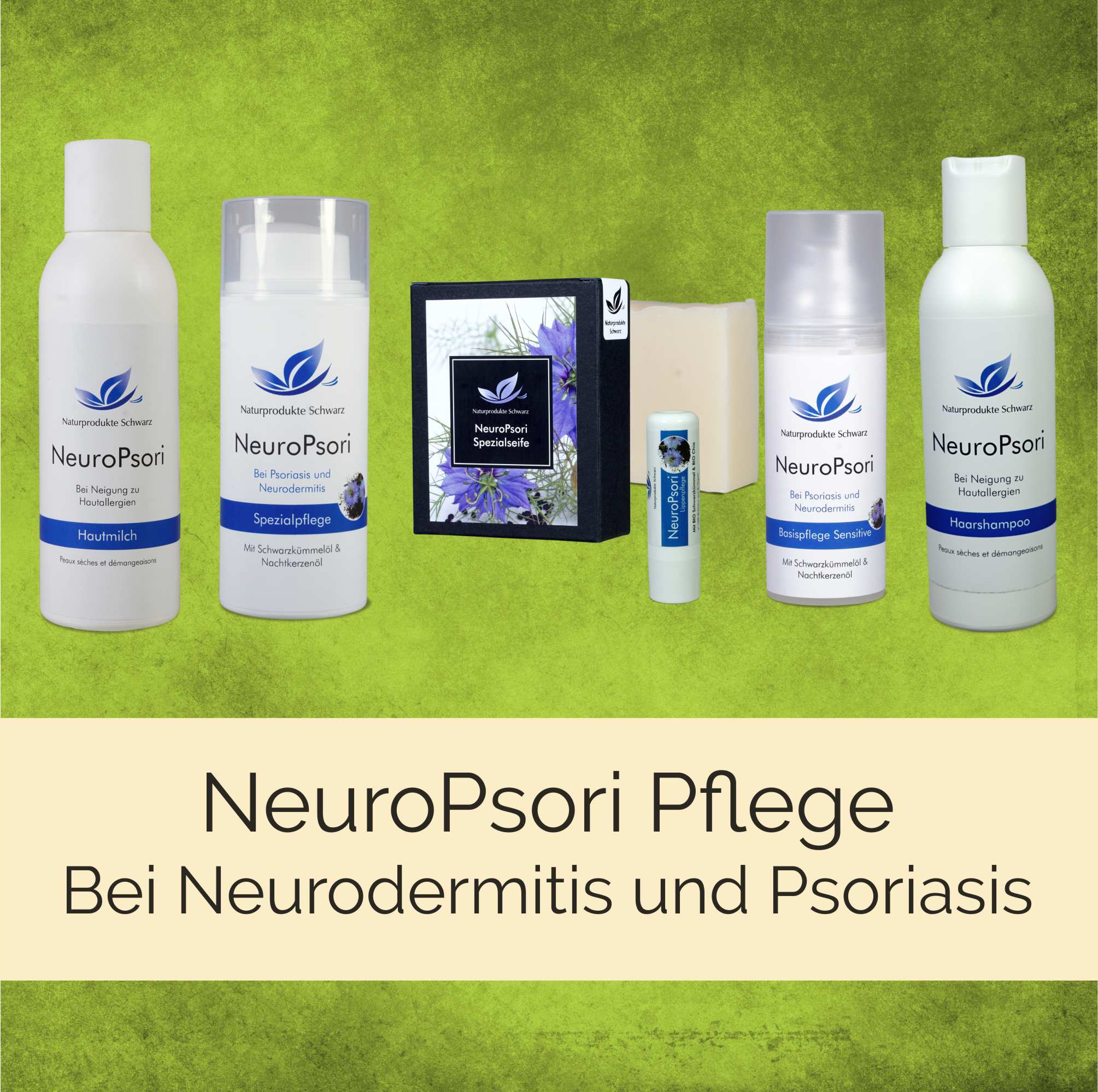 NeuroPsori Naturseife - bei Neurodermitis und Psoriasis, ohne Palmöl
