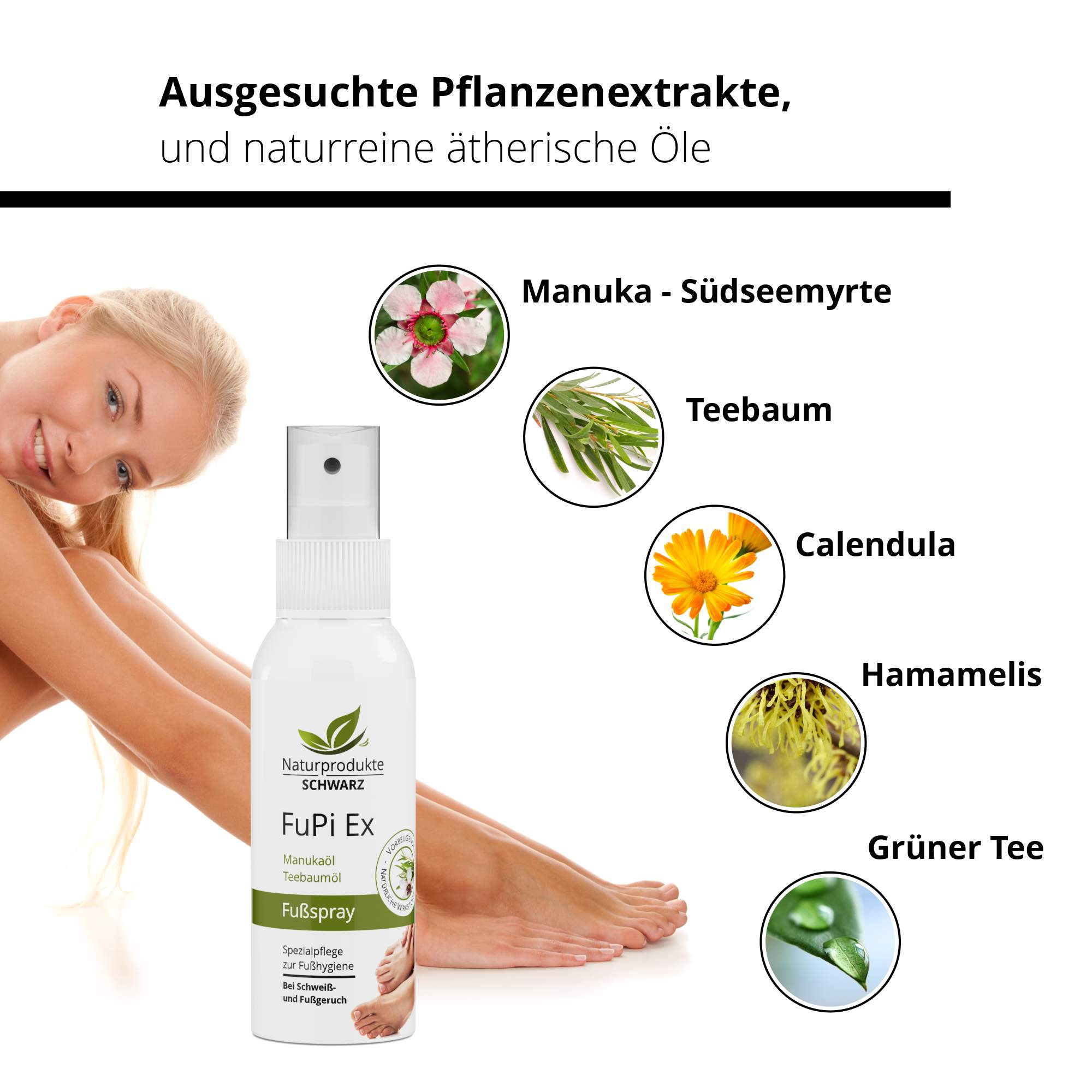 Fußpflege Set bei Fußpilz - FuPi Spray und FuPi Creme, 2-tlg.