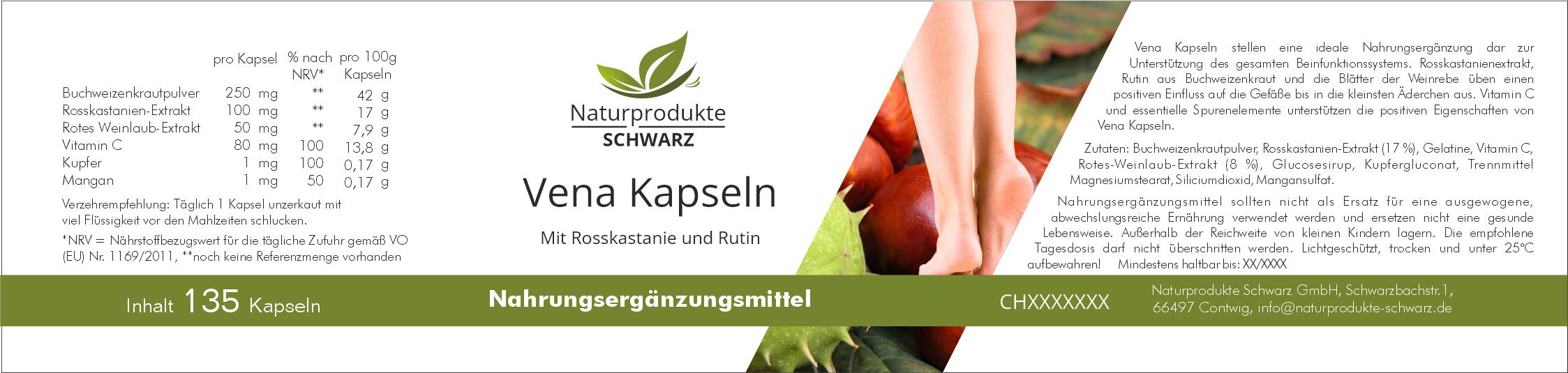 Vena Kapseln - mit Rosskastanie und Rutin