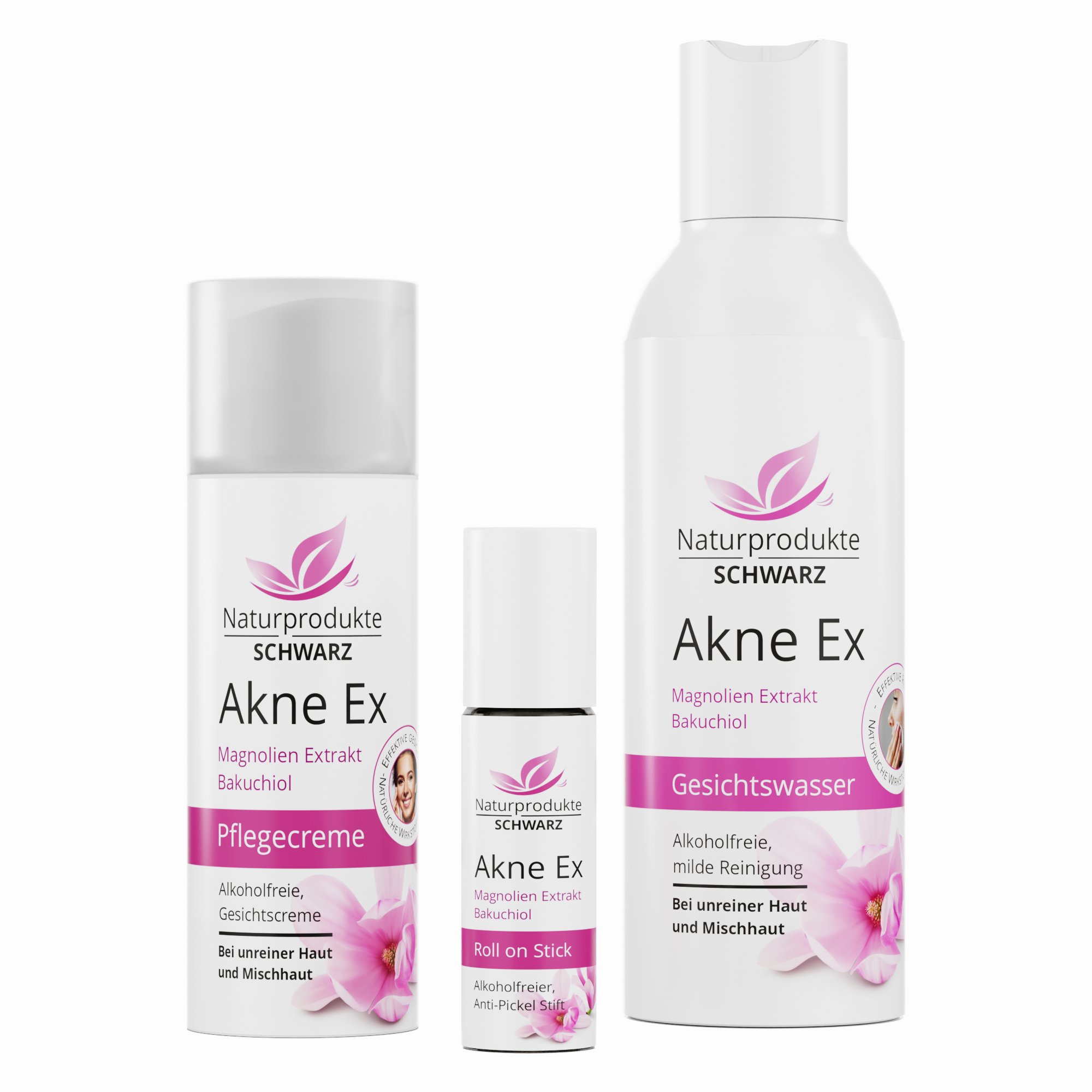 Akne Ex Set - Pflege gegen Pickel und Mitesser, 3tlg.