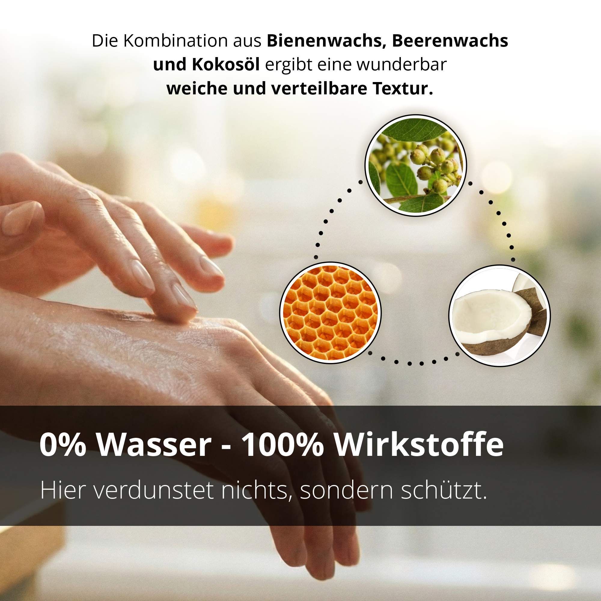 Handbalsam Lavendel-Rosmarin – Wasserfreie Repair Handpflege für trockene & rissige Hände