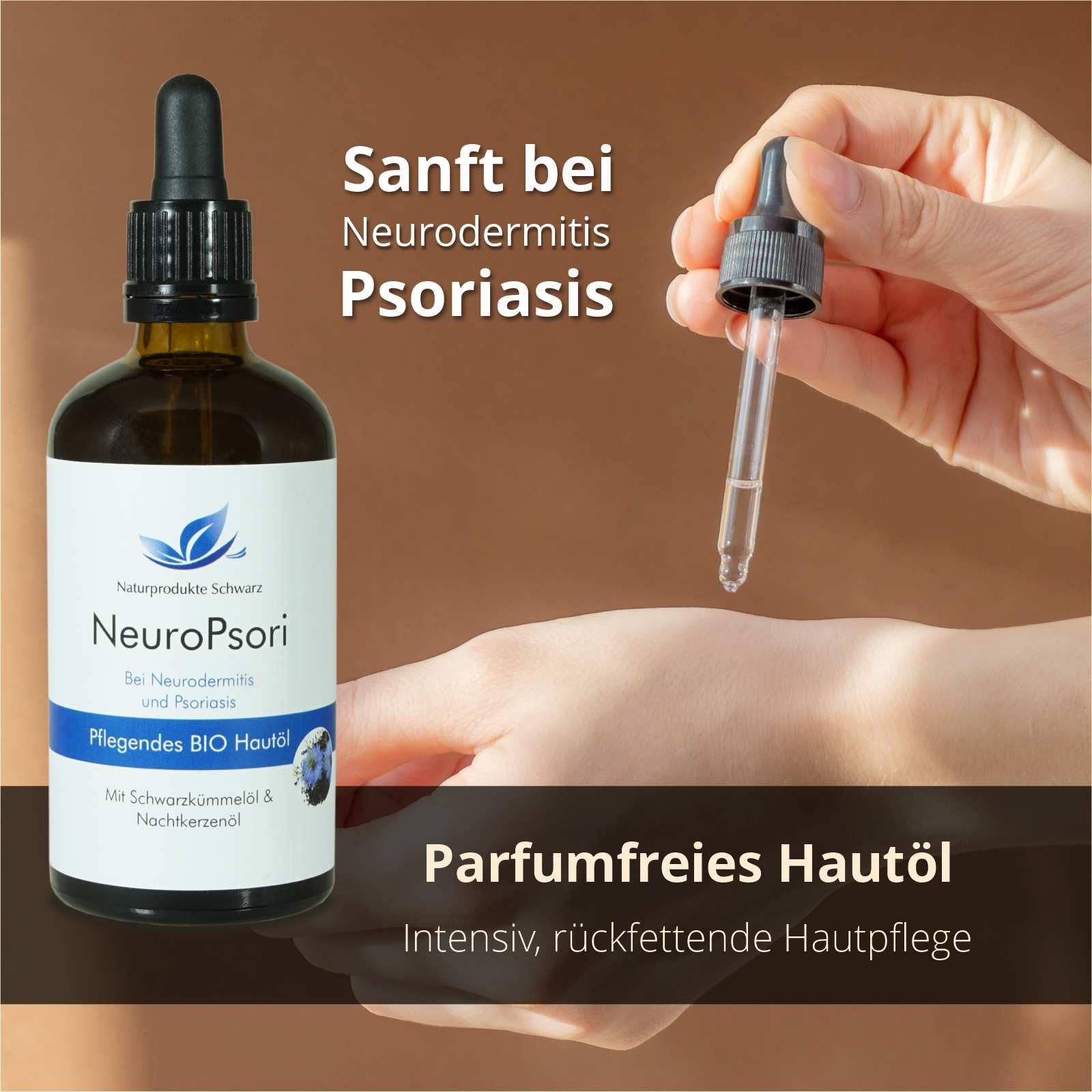 NeuroPsori BIO-Hautöl - mit Nachtkerzenöl, bei Neurodermitis und Schuppenflechte